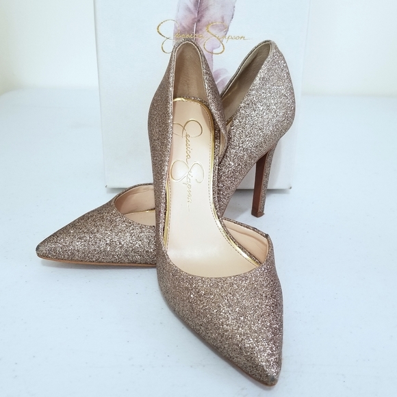 jessica simpson glitter heels